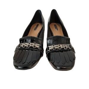 NEW Tahari Dress Shoes Patent Leather Navy Sz 8 Career Office Workwear Low Pump